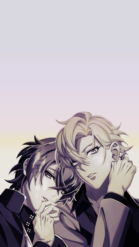 A wallpaper of Hifumi and Gentaro, power couple posing